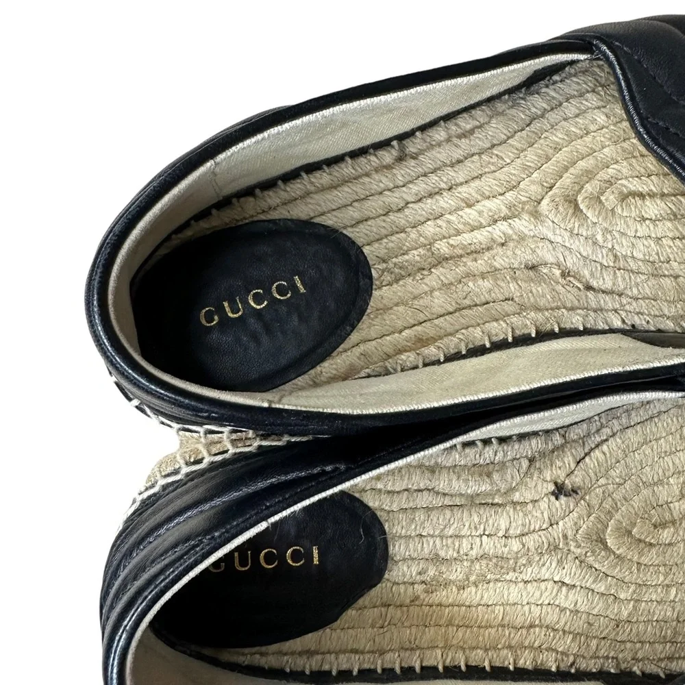 GUCCI BLACK MARMONT ESPADRILLES QUILTED - Picture 6 of 6